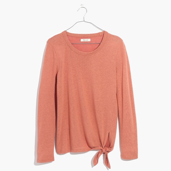NWT Madewell Soundcheck Side TieTee in Apricot - Picture 3 of 3